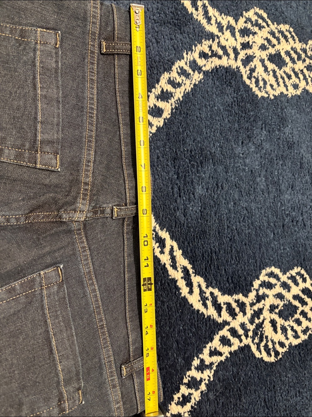 Burberry Dark Denim Jeans with Signature Cuffs Sz 14. - Picture 7 of 8